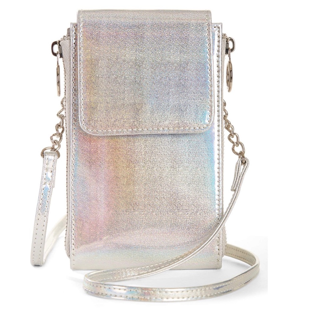 NoBoundaries BlueIridescent GlitterChain Crossbody